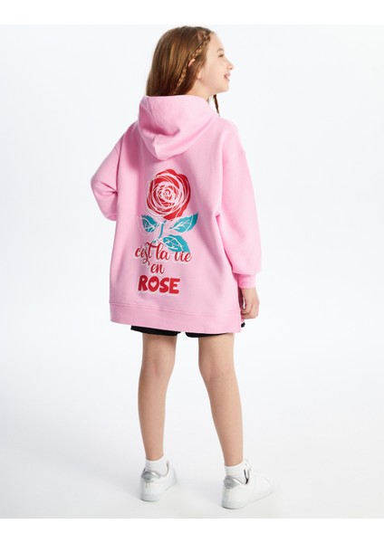 Campinas - Örme Baskı Detaylı Sweatshirt - Pembe Renk modelleri