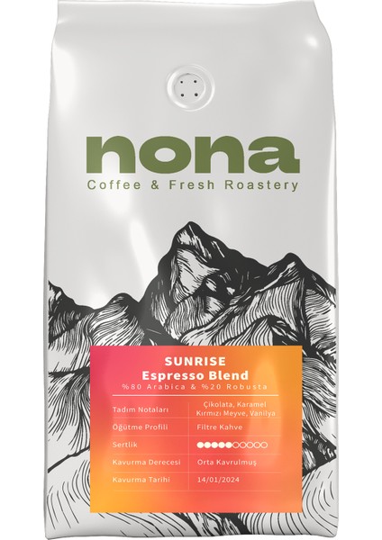 Sunrise Blend 500 gr - Espresso Öğütümü