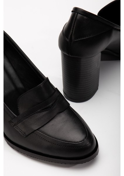 Kadın Deri Saraçlı Klasik Topuklu Ayakkabı 2145 Klasik Siyah 35 fırsatları