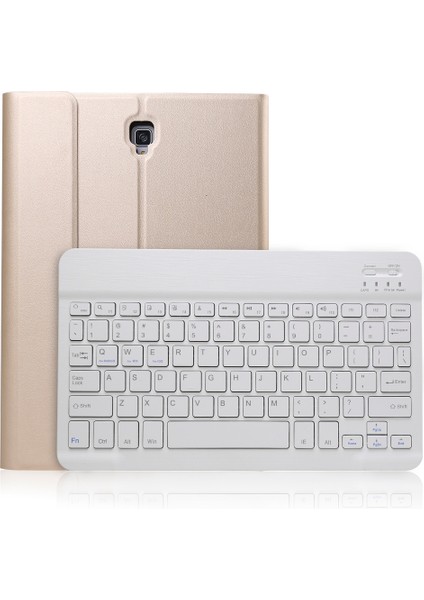Galaxy Tab A 10.5 T590 / T595 Altın Için Bluetooth Klavye Pu Kılıf (Yurt Dışından)