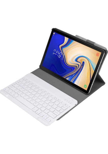 Galaxy Tab A 10.5 T590 / T595 Altın Için Bluetooth Klavye Pu Kılıf (Yurt Dışından)