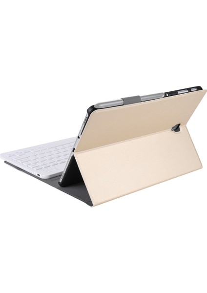 Galaxy Tab A 10.5 T590 / T595 Altın Için Bluetooth Klavye Pu Kılıf (Yurt Dışından)