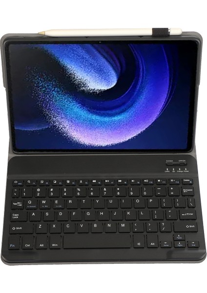 Bluetooth Klavye Deri Kılıf A0N7 Siyah (Yurt Dışından)