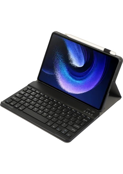 Bluetooth Klavye Deri Kılıf A0N7 Siyah (Yurt Dışından)
