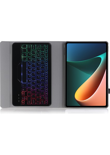 A0N5BS Arka Işık Bluetooth Klavye Pu Kılıf Xiaomi Pad 5 Çok Renkli (Yurt Dışından)