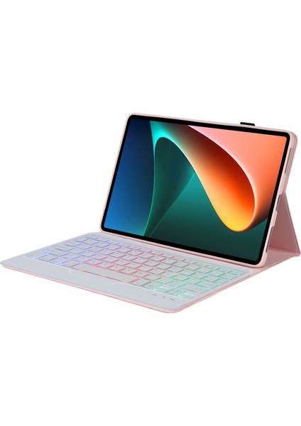 A0N5BS Arka Işık Bluetooth Klavye Pu Kılıf Xiaomi Pad 5 Çok Renkli (Yurt Dışından)