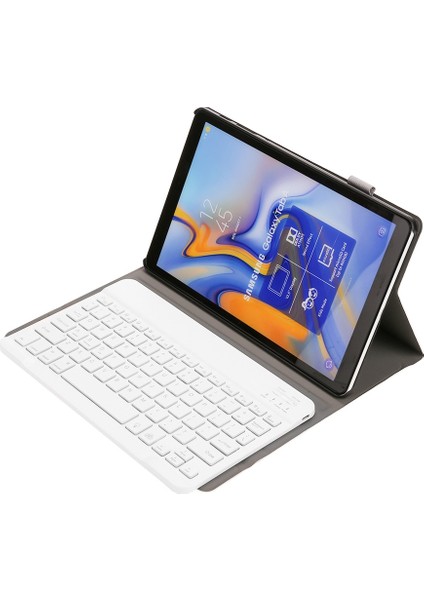 ST590S Bluetooth Klavye Pu Kılıf Galaxy Tab A 10.5 Inç T590 Pembe Altın (Yurt Dışından)