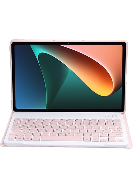 AN05 Bluetooth Klavye Pu Kılıf Xiaomi Pad 5 A0N5 Pembe (Yurt Dışından)