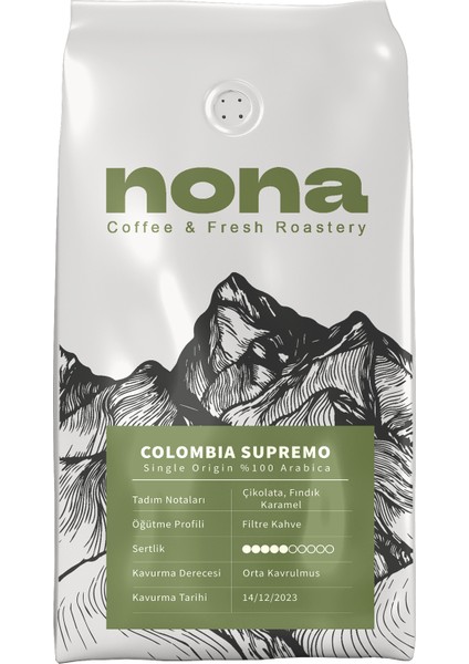 Colombia Supremo Single Origin 250 gr - Espresso Öğütümü