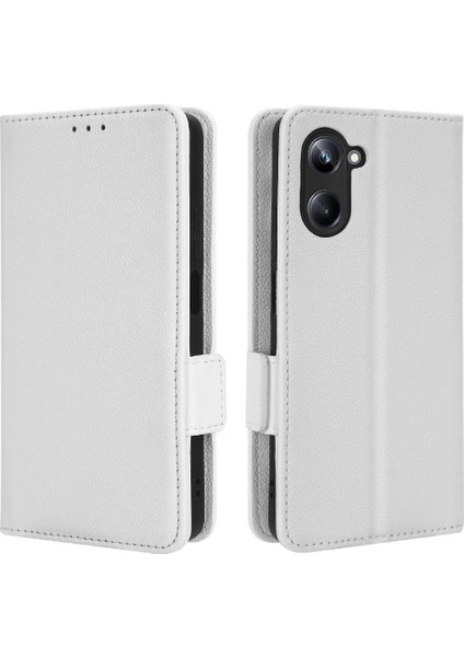 Realme 10 Pro 5g Için Kılıf Manyetik Pu Deri Cüzdan Yan Toka Kartı (Yurt Dışından)