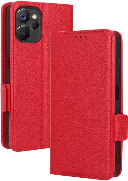 Realme 9i 5g Cüzdan Manyetik Pu Deri Yan Toka Kart Yuvaları Için Kılıf (Yurt Dışından)