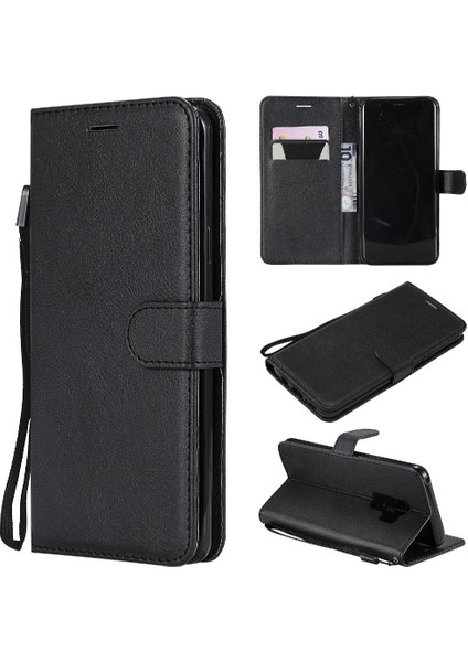 Samsung Galaxy S9 Artı Klasik Düz Renk Yüksek Kalite Kılıf Için Flip Case (Yurt Dışından)