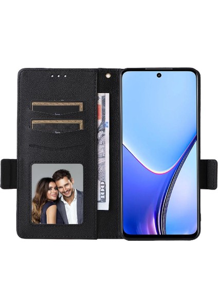 Realme 11 5g Yan Toka Pu Deri Manyetik Kart Yuvaları Tutucu Için Kılıf (Yurt Dışından)