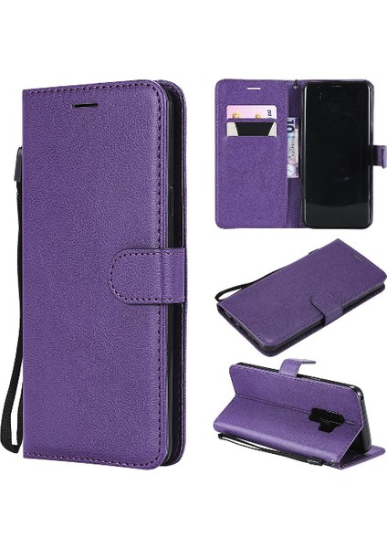 Samsung Galaxy S9 Artı Klasik Düz Renk Yüksek Kalite Kılıf Için Flip Case (Yurt Dışından)
