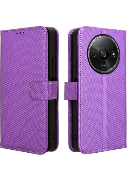 Xiaomi Poco C61 Kapak Manyetik Cüzdan Kart Tutucu Kickstand (Yurt Dışından)