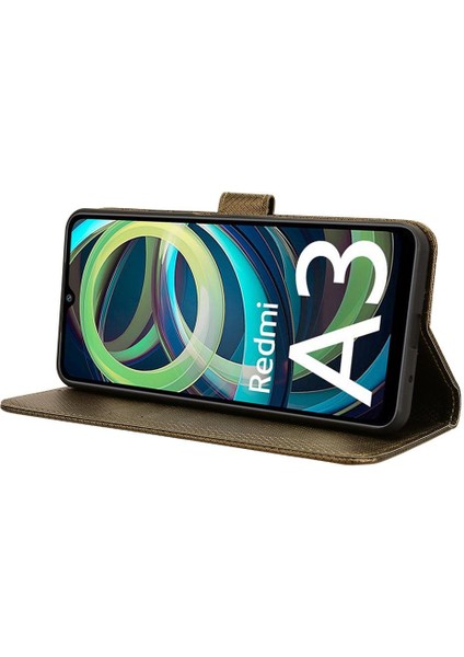 Xiaomi Poco C61 Kapak Manyetik Cüzdan Kart Tutucu Kickstand (Yurt Dışından)