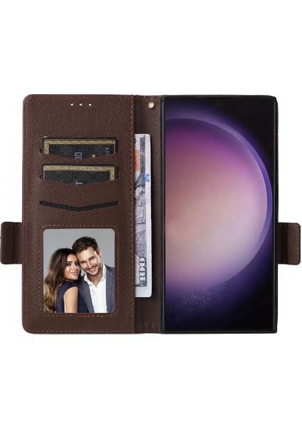 Samsung Galaxy S24 Ultra Yan Toka Manyetik Cüzdan Pu Deri (Yurt Dışından) modelleri