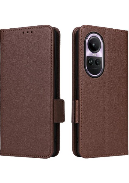 Oppo Için Kılıf Oppo 10 Pro 5g Pu Deri Kart Yuvaları Tutucu Manyetik Yan (Yurt Dışından)