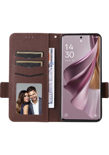 Oppo Için Kılıf Oppo 10 Pro 5g Pu Deri Kart Yuvaları Tutucu Manyetik Yan (Yurt Dışından)