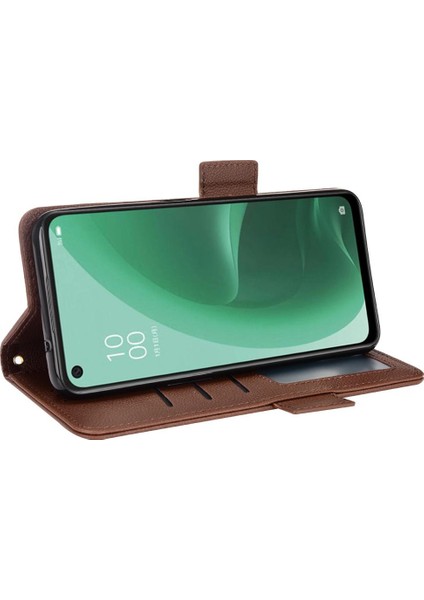 Oppo A55S 5g Pu Deri Cüzdan Manyetik Yan Toka Kart Yuvaları Için Kılıf (Yurt Dışından) modelleri