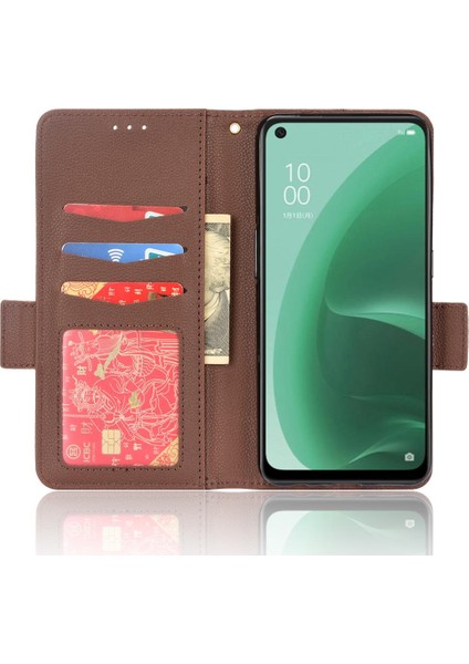 Oppo A55S 5g Pu Deri Cüzdan Manyetik Yan Toka Kart Yuvaları Için Kılıf (Yurt Dışından) fırsatları