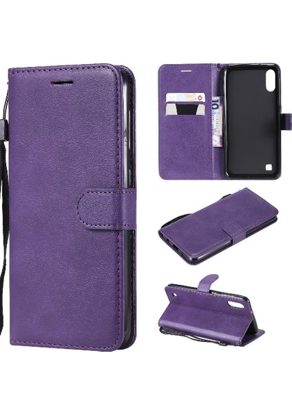 Kart Yuvası ile Samsung Galaxy M10 Için Flip Case Iş Cüzdan Telefon Kılıfı (Yurt Dışından)