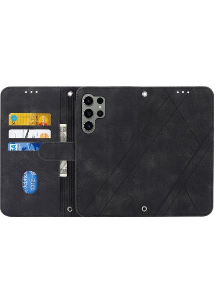 Samsung Galaxy S23 Ultra Kredi Kartı Tutucu Kickstand Bilek Için Filp Durumda (Yurt Dışından) fırsatları