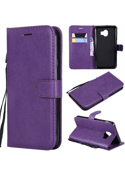 MY Boutique1 Kart Yuvası Klasik Düz Renk ile Samsung Galaxy J4 2018 Için Flip Case (Yurt Dışından)