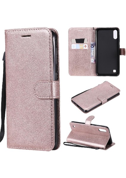 Kart Yuvası ile Samsung Galaxy M10 Için Flip Case Iş Cüzdan Telefon Kılıfı (Yurt Dışından)