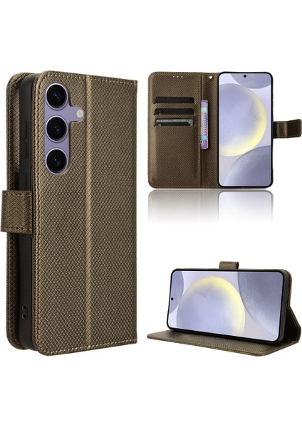 Samsung Galaxy S24 5g Kickstand Manyetik Cüzdan Kart Tutucu Kapak (Yurt Dışından)
