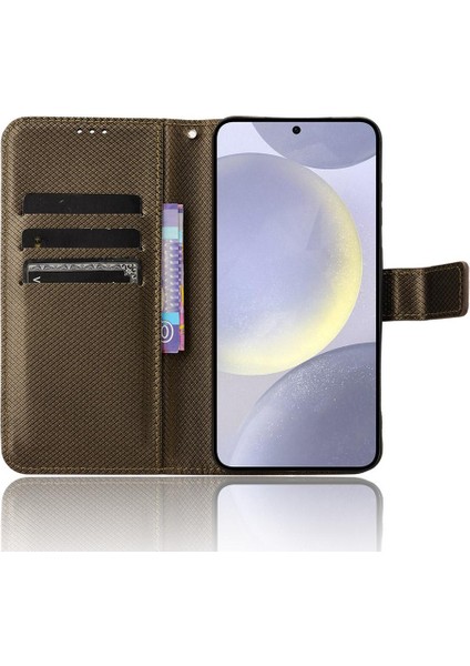 Samsung Galaxy S24 5g Kickstand Manyetik Cüzdan Kart Tutucu Kapak (Yurt Dışından)