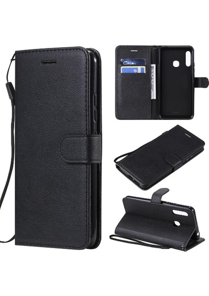 Kart Yuvası ile Samsung Galaxy A70E Için Flip Case Yüksek Kalite Deri Kılıf (Yurt Dışından)