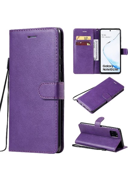 Samsung Galaxy Not 10 Lite Için Flip Case Kart Yuvası ile Yüksek Kalite Kılıf (Yurt Dışından)