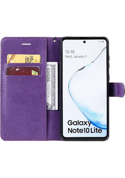 Samsung Galaxy Not 10 Lite Için Flip Case Kart Yuvası ile Yüksek Kalite Kılıf (Yurt Dışından)