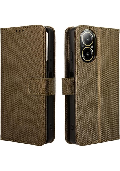 Realme C67 4g Manyetik Cüzdan Kart Tutucu Kapak Kickstand Için Kılıf (Yurt Dışından)