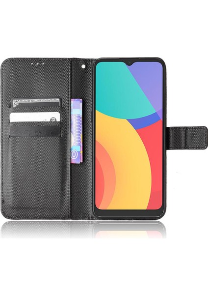 Alcatel 3l 2021 Kapak Kart Tutucu Manyetik Cüzdan Kickstand Için Kılıf (Yurt Dışından)