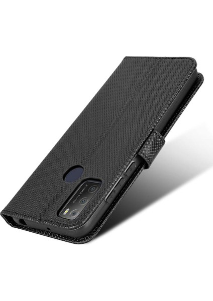 Alcatel 3l 2021 Kapak Kart Tutucu Manyetik Cüzdan Kickstand Için Kılıf (Yurt Dışından)