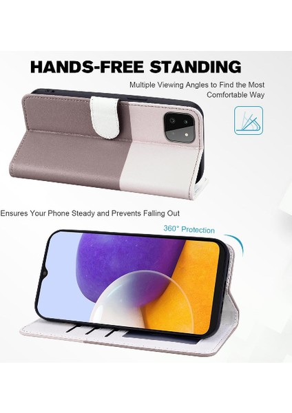 Samsung Galaxy A22 5g Için Kılıf Deri Kılıf Darbeye Kapak Kapak Cüzdan (Yurt Dışından) indirimleri