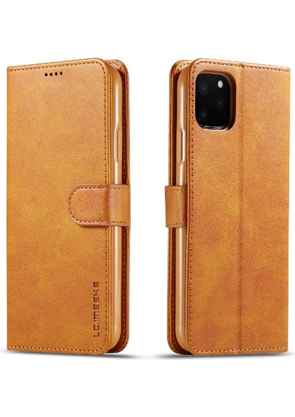 Iphone 11 Için Kılıf Pro Max Tutucu ile Buzağı Doku Yatay Flip Case (Yurt Dışından)