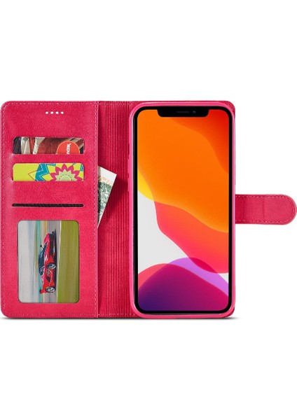 Tutucu ile iphone 11 Için Kılıf Buzağı Doku Yatay Çevir Deri Kılıf (Yurt Dışından)