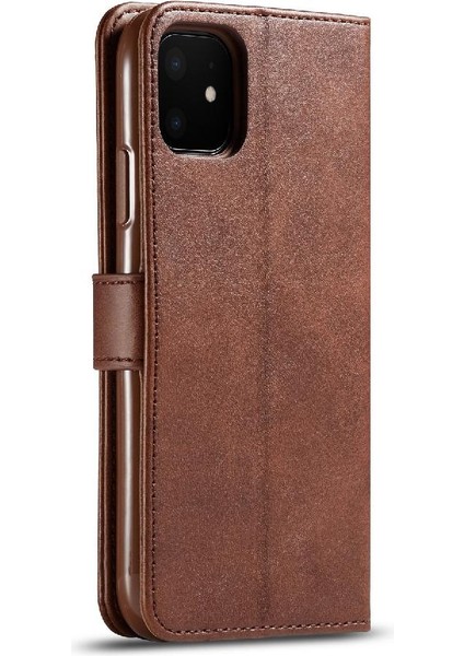 Tutucu ile iphone 11 Için Kılıf Buzağı Doku Yatay Çevir Deri Kılıf (Yurt Dışından) modelleri