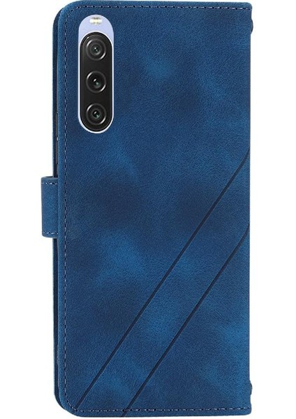 Sony Xperia 10 V Pu Deri Kayış Için Kickstand Kredi Kartı Durumda Tam (Yurt Dışından)