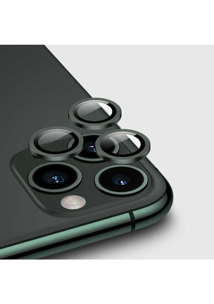 Apple iPhone 12 Pro Uyumlu Cl-02 Kamera Lens Koruyucu, Koyu Yeşil
