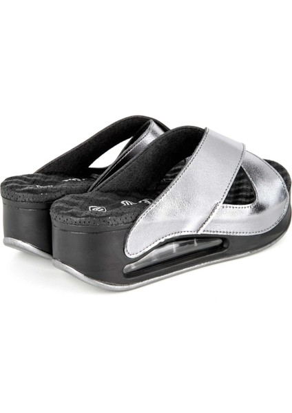 Penelope Anatomik Airmax Memory Foam Kadın Terlik Kurşun modelleri