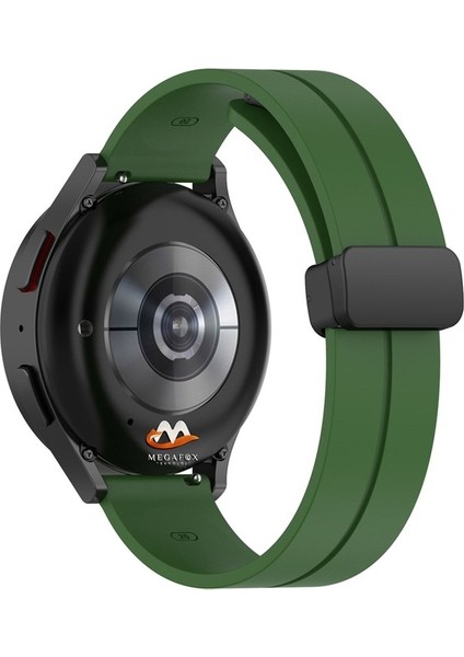 Amazfit Gts Uyumlu Kordon Silikon Magnetik Mıknatıslı Tokalı Spor Kayış, Yeşil fiyatları