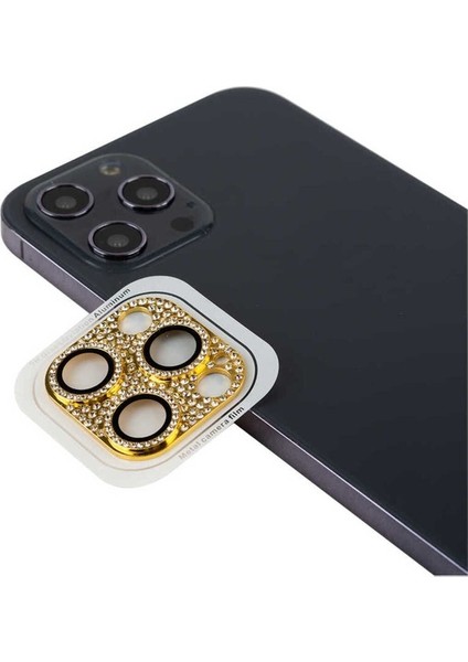 Apple iPhone 11 Pro Uyumlu Cl-08 Kamera Lens Koruyucu, Gold