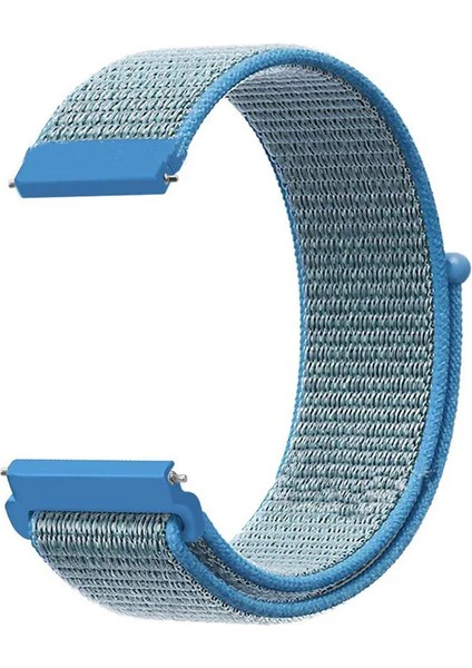Amazfit Gtr Uyumlu Kordon Hasır Örgü Işlemeli Spor Yumuşak Kayış, Mavi