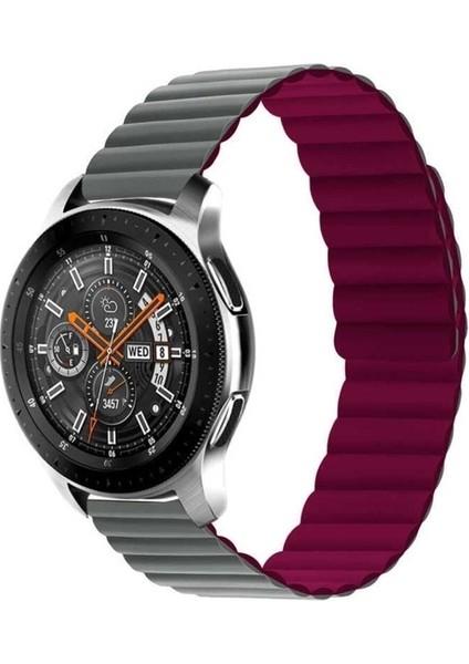 Amazfit Uyumlu Kordon Suni Deri Bakla Tasarım Kayış, Gri-Kırm fiyatları