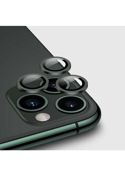 Apple iPhone 11 Pro Uyumlu Cl-01 Kamera Lens Koruyucu, Koyu Yeşil