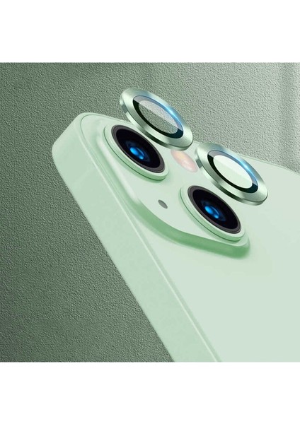 Apple iPhone 13 Mini Uyumlu Cl-07 Kamera Lens Koruyucu, Açık Yeşil